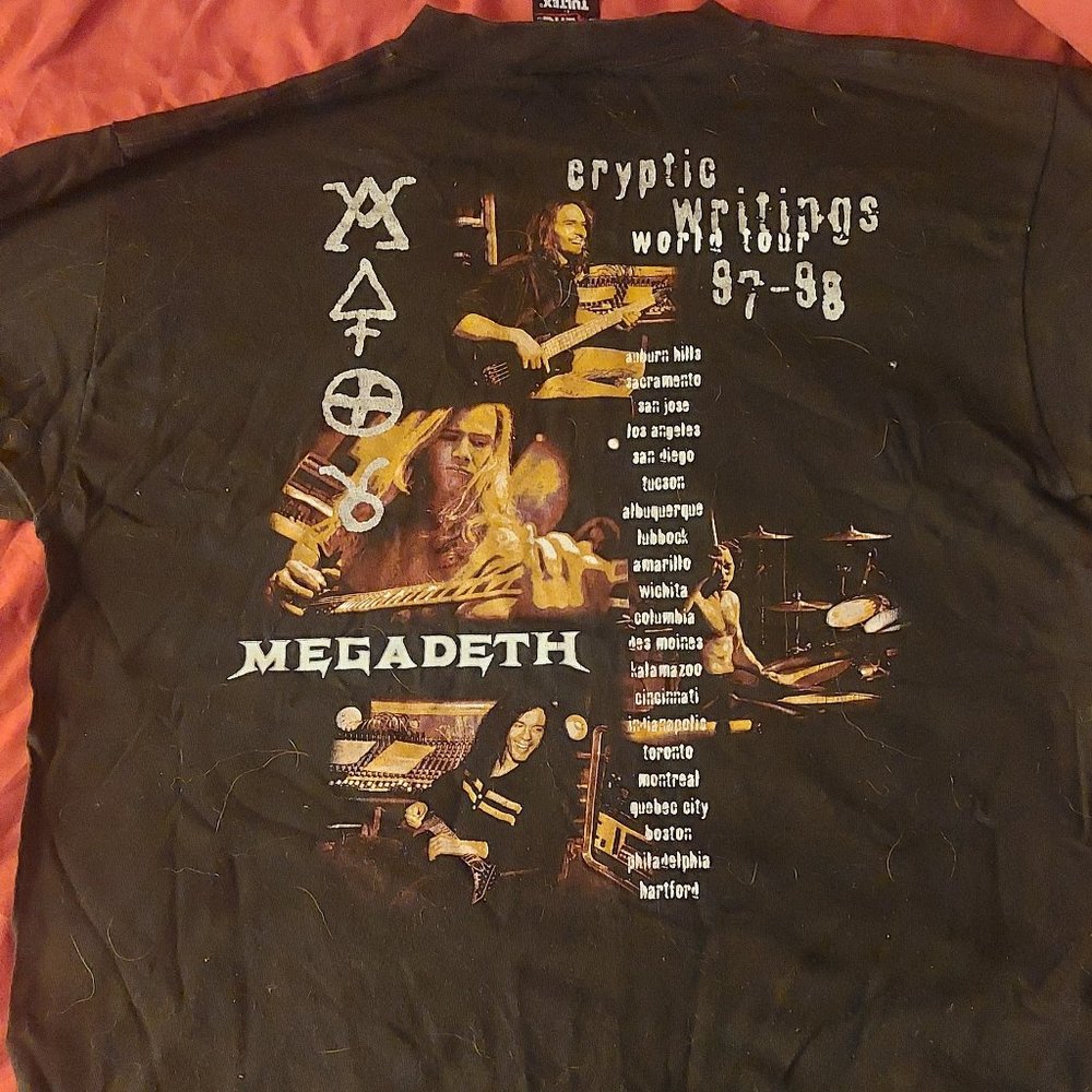 Megadeth's Cryptic Writings Tour T-Shirt from 1997.